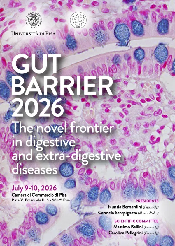 Gut barrier: the novel frontier in digestive and extra-digestive diseases (9-10 luglio 2026), Pisa